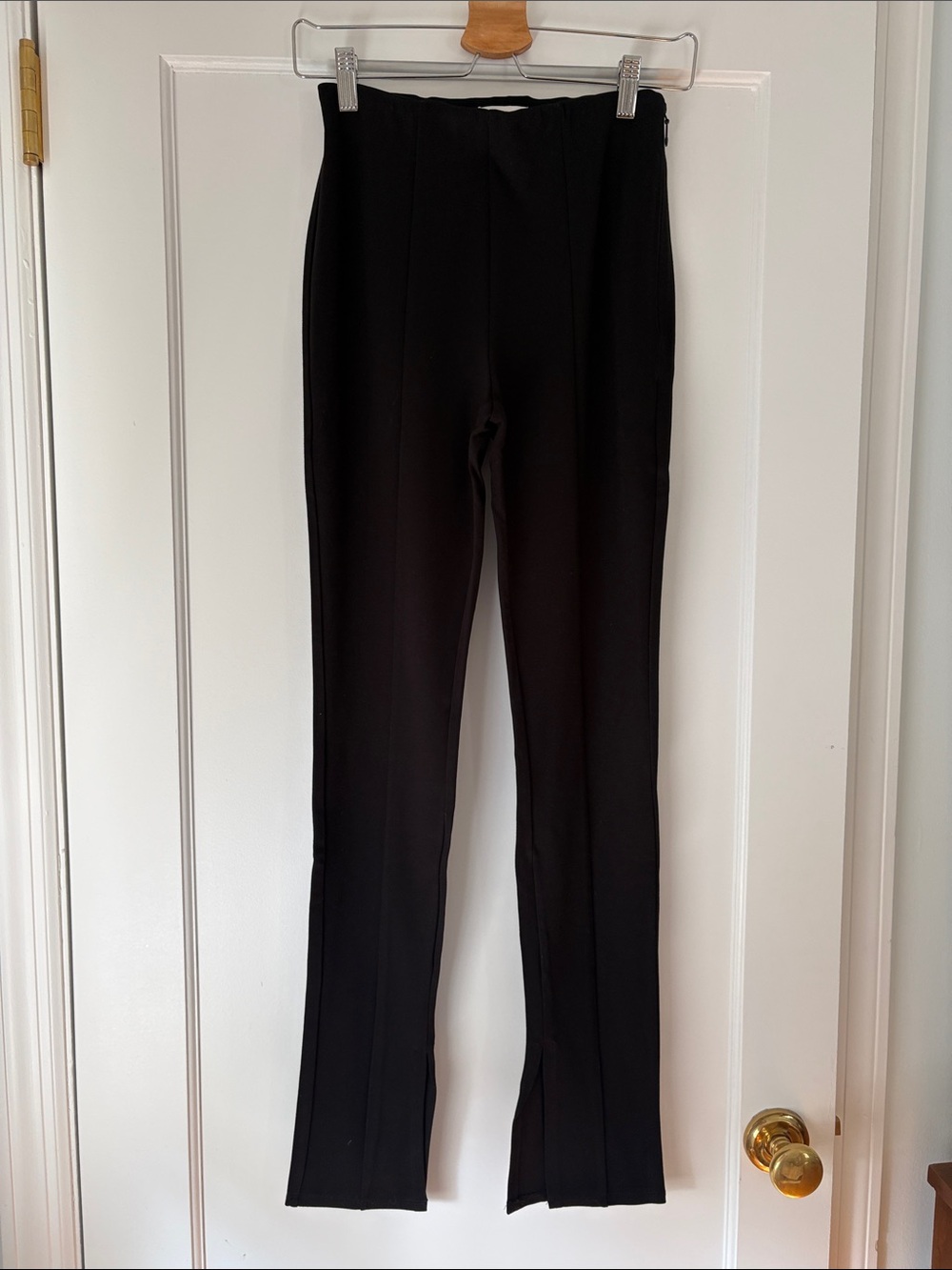 Anine Bing Black Knit Women's Pants - Classic Straight Leg